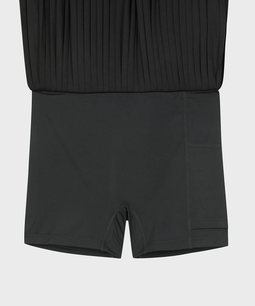 SERGIO TACCHINI W Colorband Flying Fine Pleats Skirt (Black)