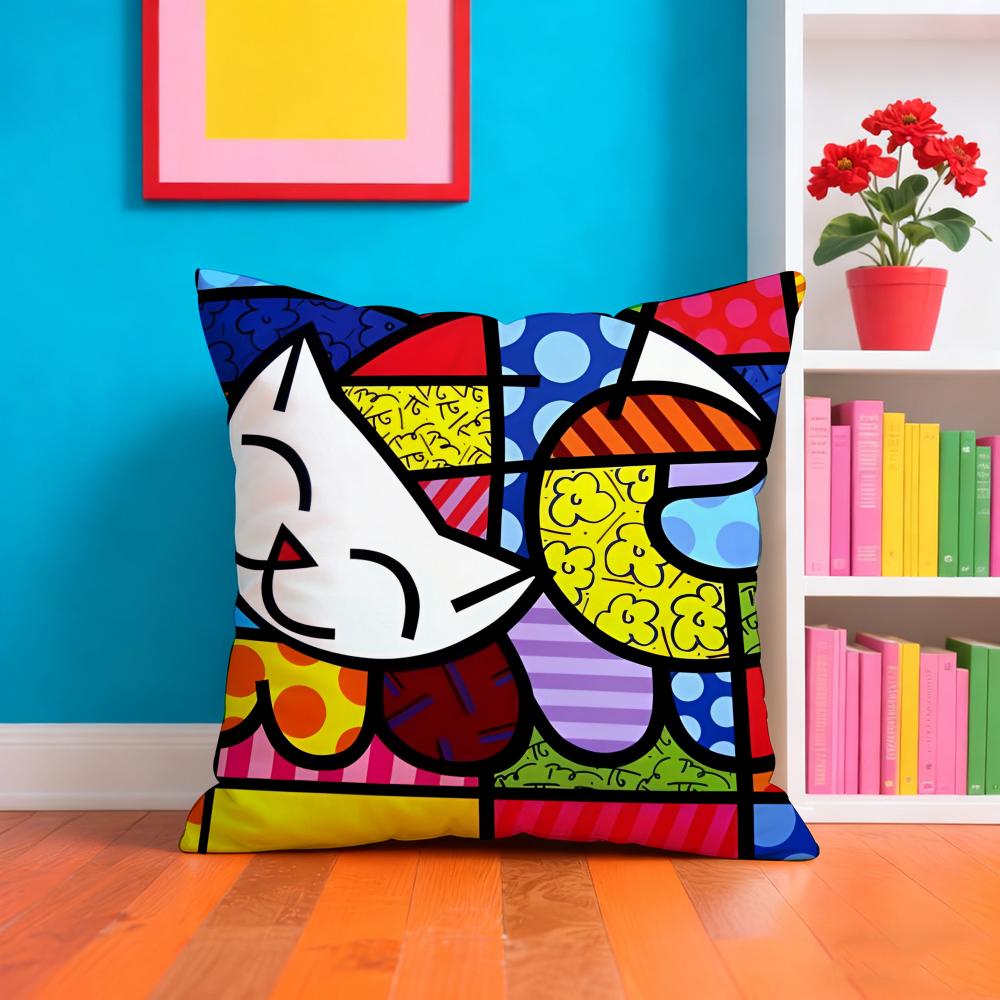 Romero BBritto Singer Pillow Case Pillow Case Plush Fabric Soft Double Sided Print Home Sofa High Quality Cushion