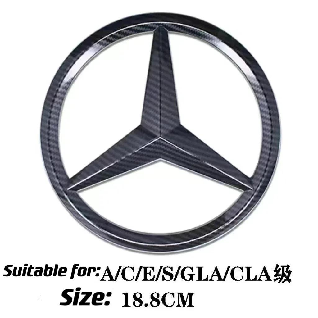 

Hots 1Pcs ABS Car Front Grille Badge Decal Cover Emblem for Mercedes Benz W204 W205 W210 W211 W212 W213 C E Class GLA GLK ML GL