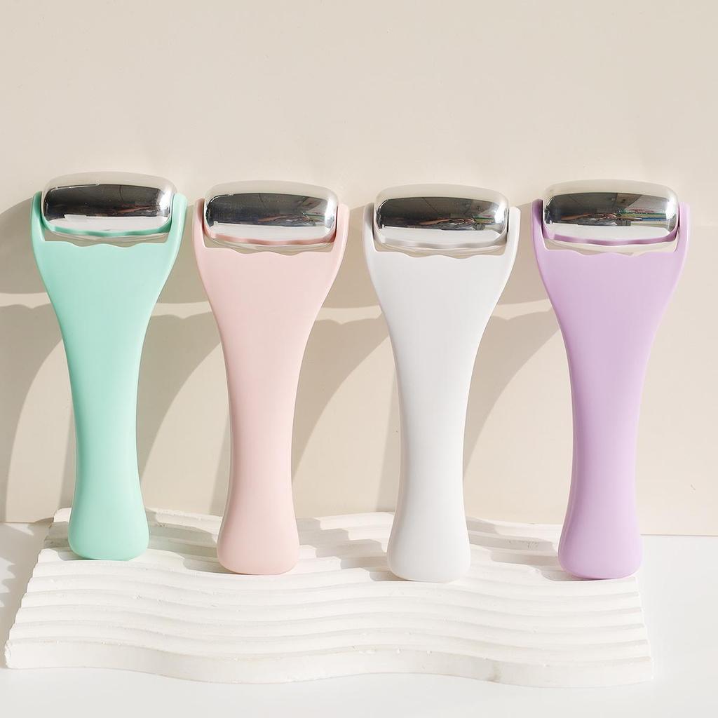 Cross-Border Metal Rose Gold Facial & Body Ice Massage Roller