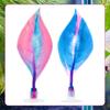 WILLBOND 2 Pcs Blue Pink Silicone Betta Fish Bed Leaf Hammock Betta Fish Tank Accessories Decorations for Aquarium Ornaments, Practical Resting Spot,