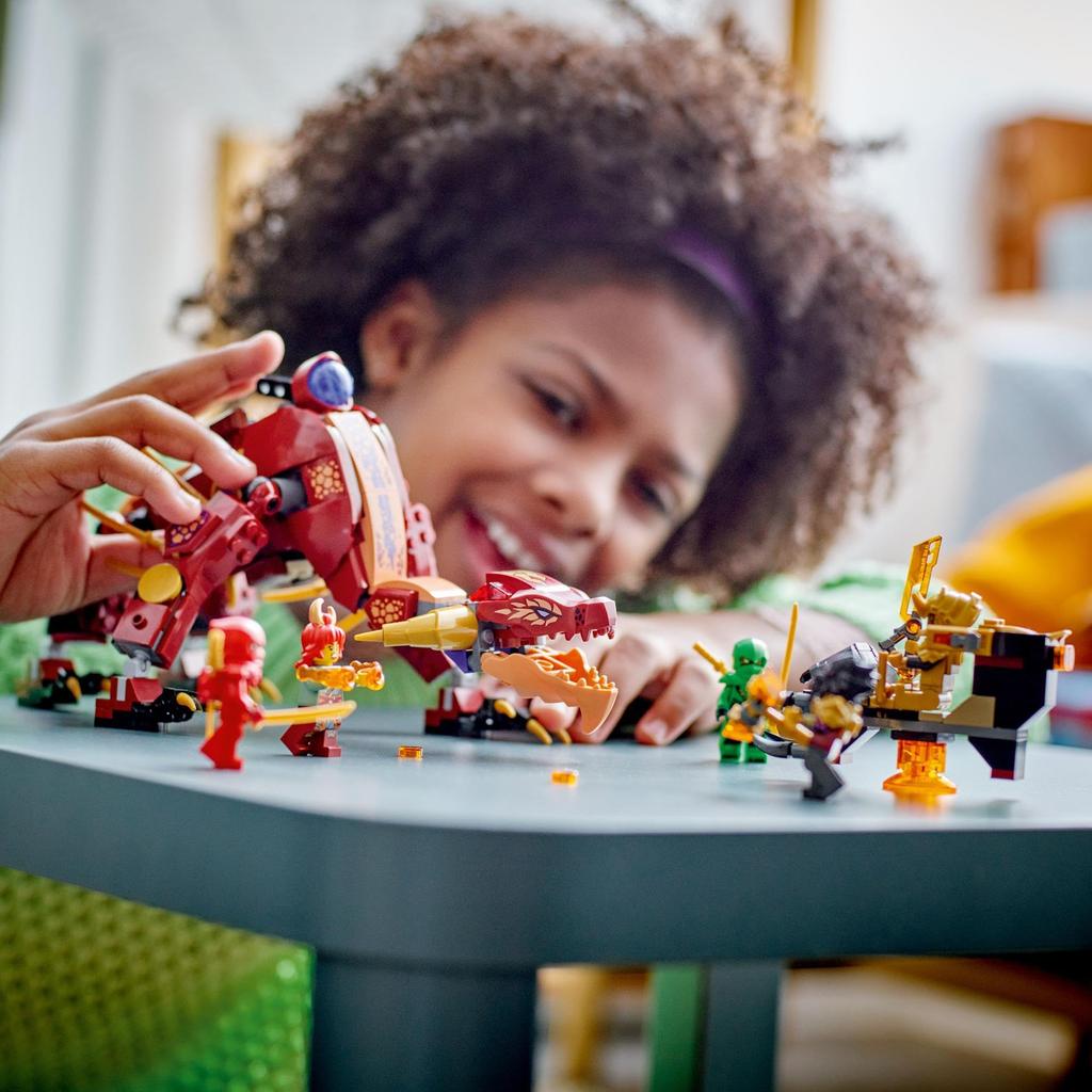 LEGO Ninjago Flame Heatwave Dragon Toy - Perfect for Birthdays, Christmas, and As a Gift for Boys and Girls Aged 8, 9, 10 Years Old. Includes Robotic