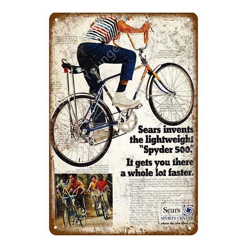 Ride Bicycle Metal Tin Signs Motor Cycling Riding Bike Vintage Poster Bar Pub Club Home Room Decor Wall Sticker Plaque YJ210