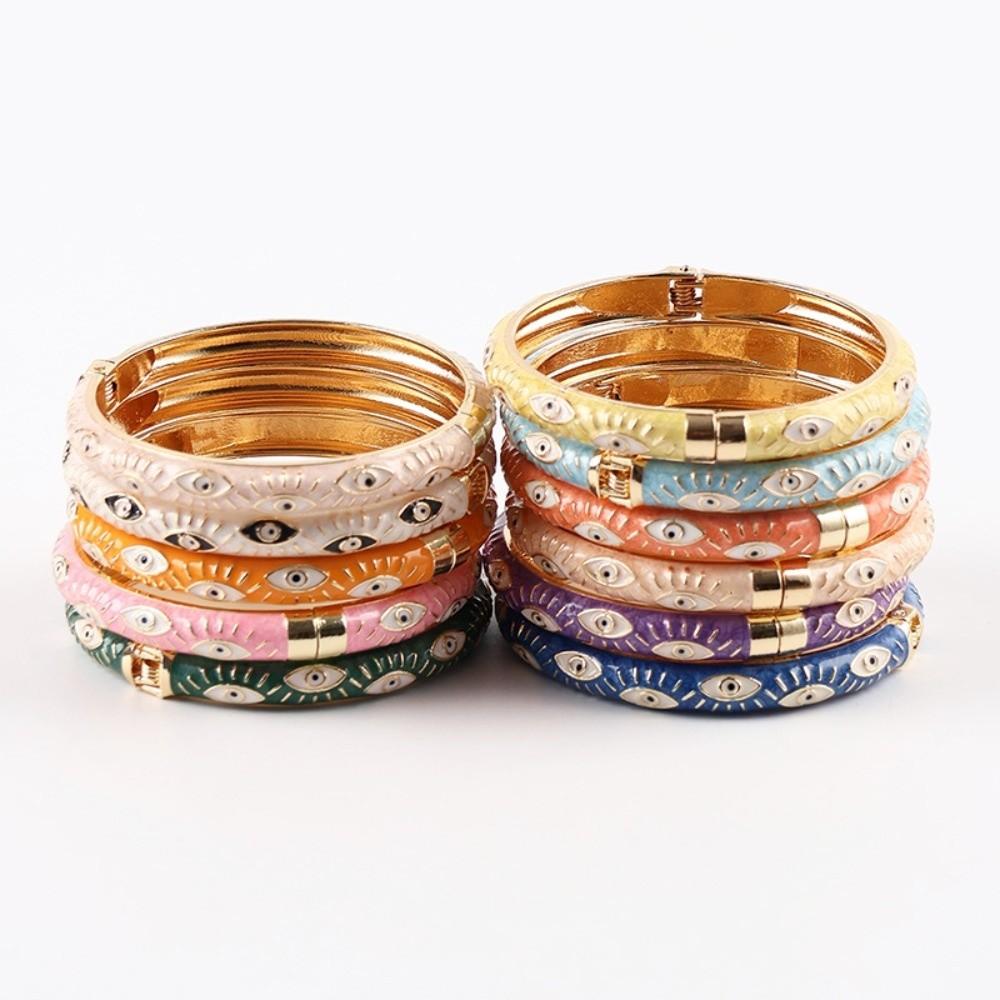 Colorful Demon Eyes Bangle Hip Pop Hand Bracelet Cool Enamel Bangle Gift