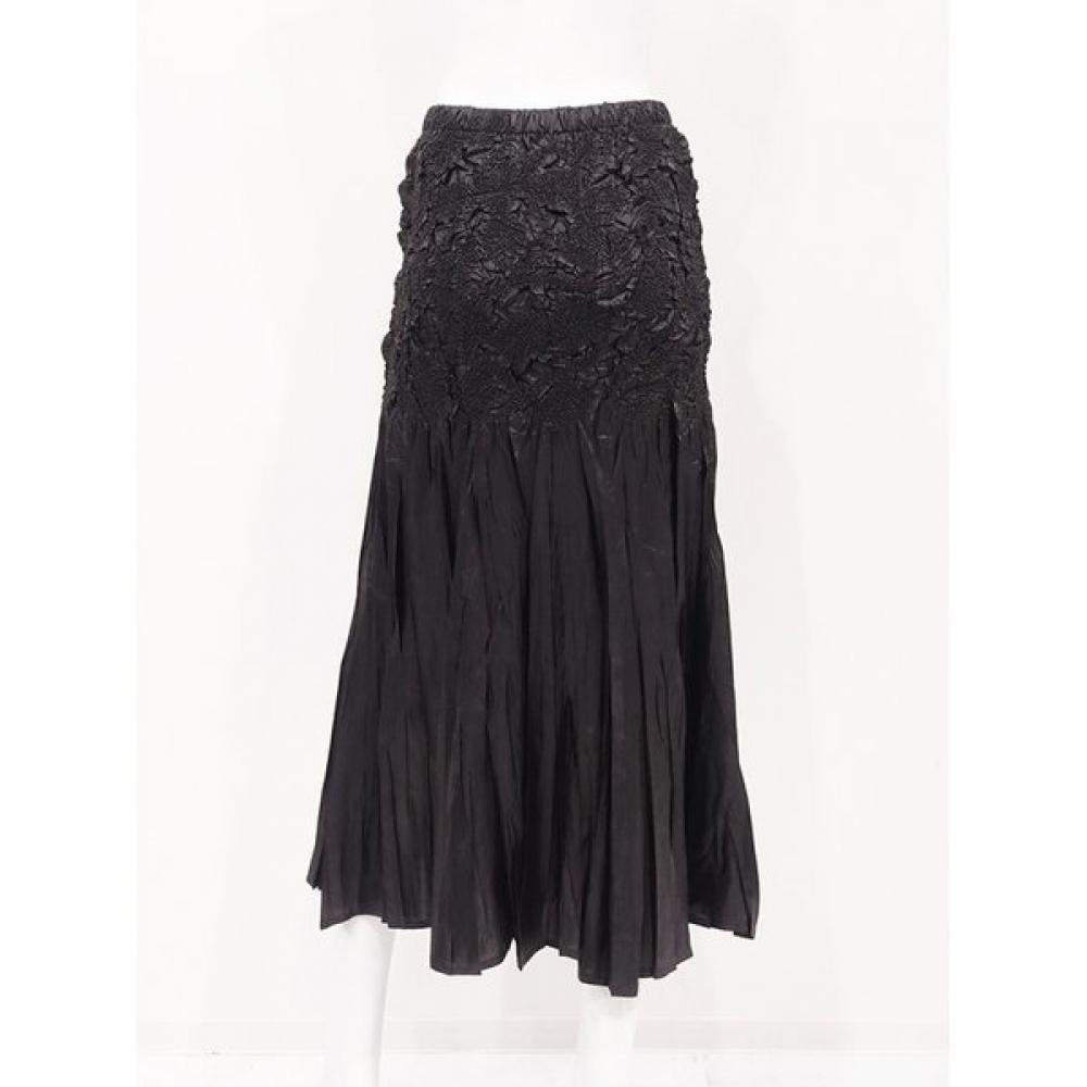 Specchio Rose Pleated Woven Long Skirt 441 244