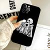 Skeleton Skull Phone Case Black Silicone Soft Shell For IPhone 17 16 15 14 13 12 11 Air Pro Max Plus Hot Sale