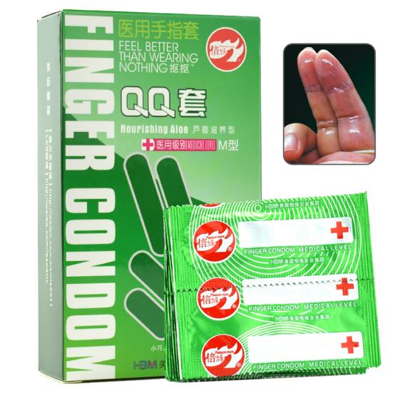 10Pcs Latex Finger Sleeve Condoms Ultra Ribbed Extra Lubricated Sex Products