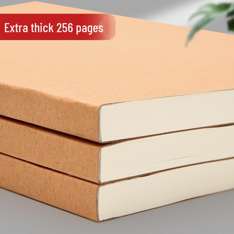 Retro-Stil A5 Blanko & B5 Liniert Notizbuch – Dick, Schlichtes Design