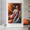 Leidenschaftlich Sexy Nackte Frau und Mann Poster Abstrakt Körperkunst Graffiti Ölgemälde Leinwanddruck für Schlafzimmer Hotel Wanddekoration