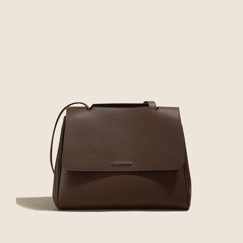 Women Cowhide Genuine Leather Shoulder Bags Ladies High Quality Casual Totes Messenger Bag Female Retro Luxury Designer Handbags