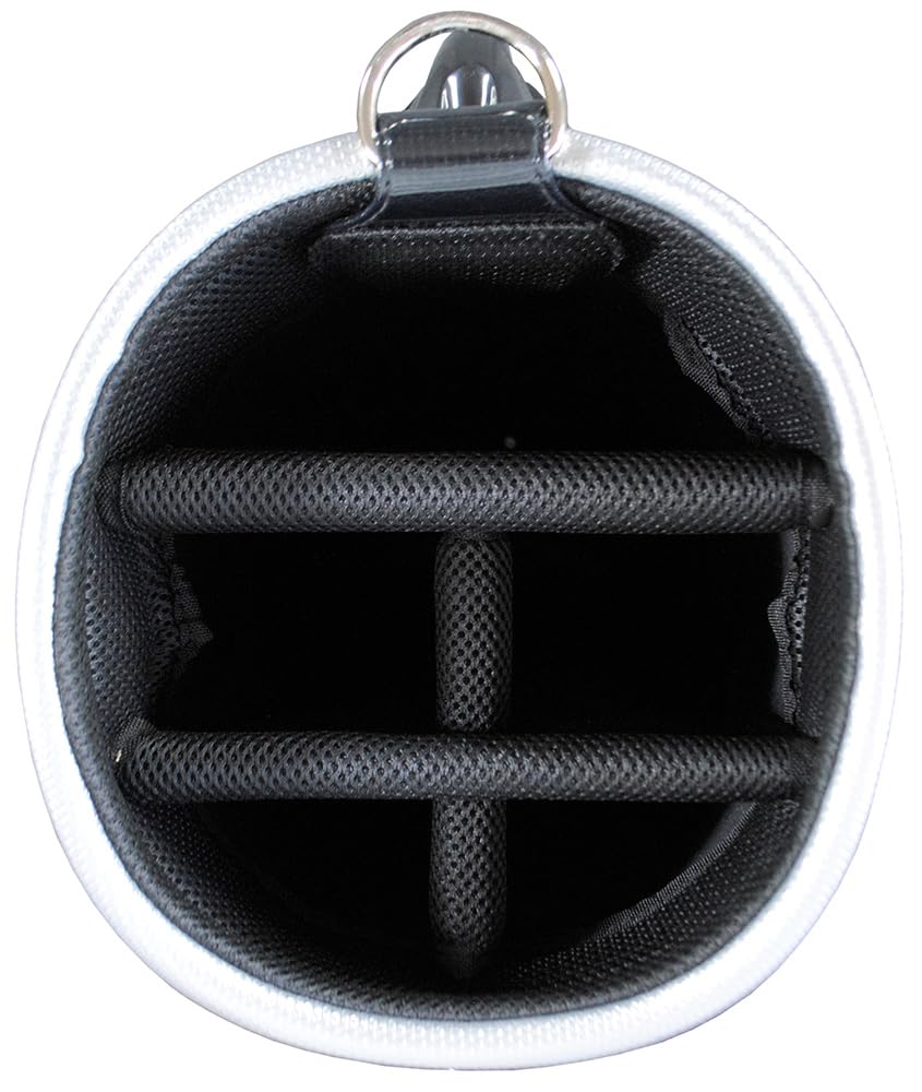 LEZAX British Classic Type Caddy Bag Black x Silver 9.5 BCCB-3460