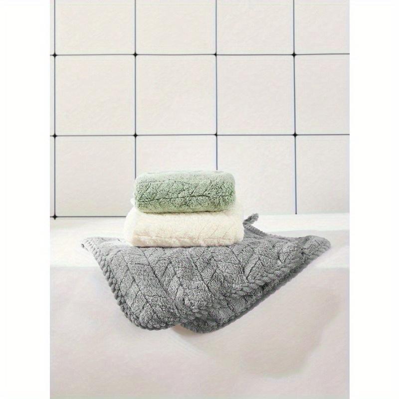 1 Pc Wheat Absorbent Quick Dry Coral Fleece Face Towel Home Bathroom Decor
