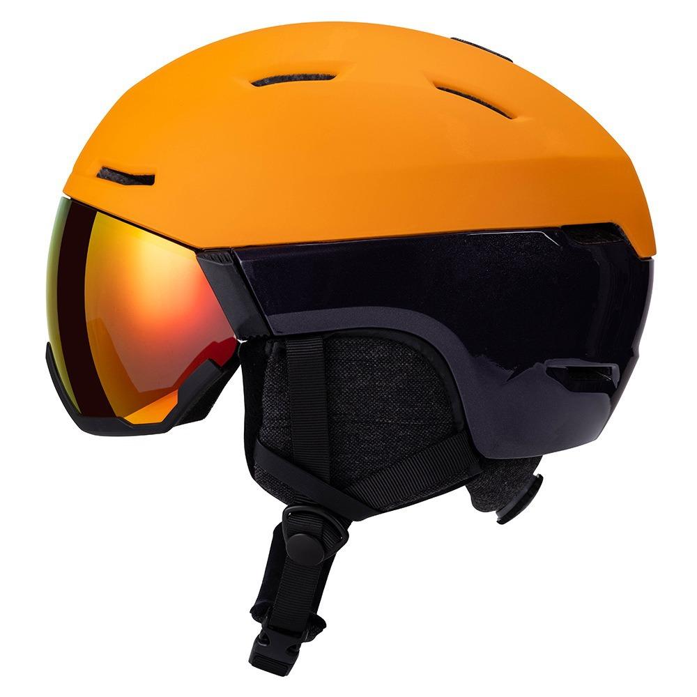 New ski helmet with lenses integrated molded winter sports men's and women's singles and skis warm adult protective snow helmets