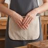 Detachable Towel Apron Waterproof Oil-Proof Fabric Thickened Kitchen Apron with Cross-Back Straps Breathable Adjustable
