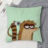 RRegular Show Doublesided Printed Square Decorative Cushion Cover for Sofa Living Room Home Decor