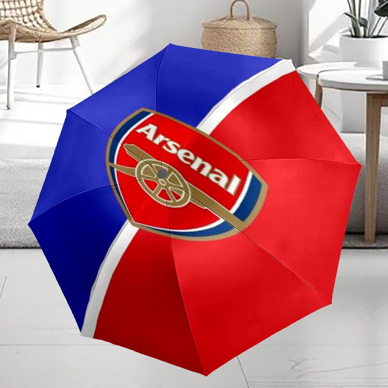 Arsenal Football Club Theme Automatic Umbrella, Lightweight & Portable, 8 Rib, Perfect for Outdoor Travel, Birthdays, Christmas, Gifts.