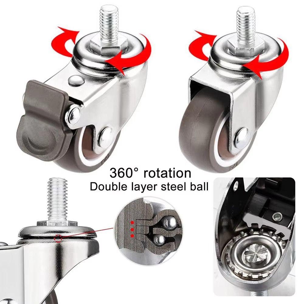 Ball Bearings Swivel Casters Metal Top Furniture Casters No Noise Casters Wheels Table
