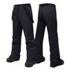 Men's Solid Color Warm Thick Waterproof Pocket Strap Ski Pants For Men