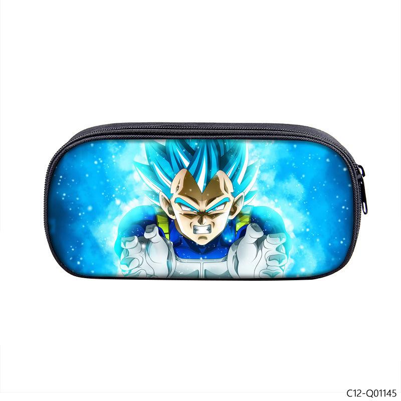 Dragon Ball Printed Polyester Pencil Case Student Stationery Box Portable Pencil Case Multifunctional Storage Bag