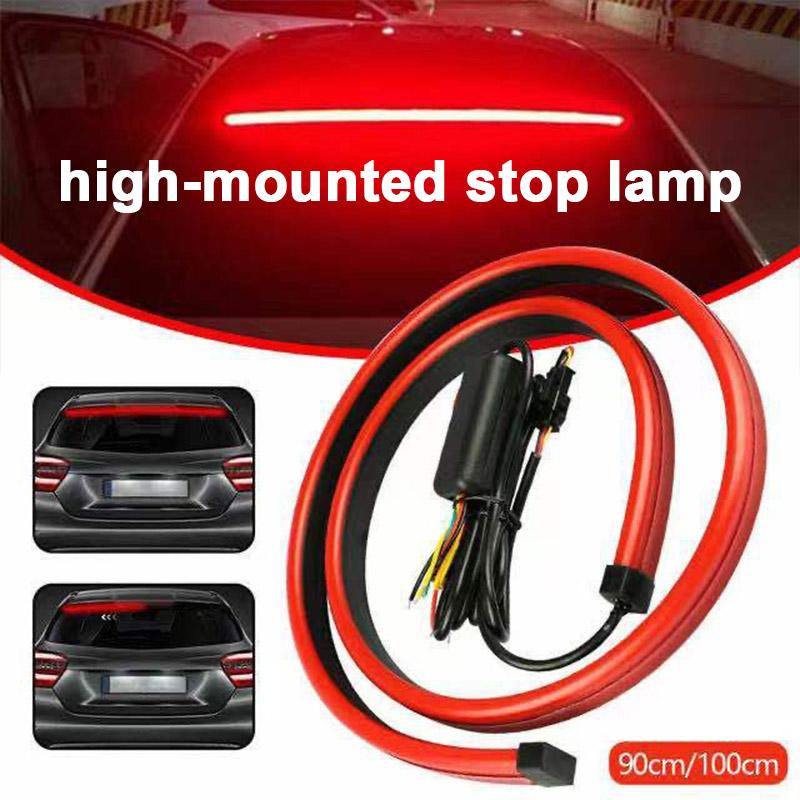 Car Universal 12V Flexible LED Light Strip Multi-mode Rear Tail Warning Turn Signal Running Lamp Brake Stop Turn Signal Lights