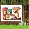 2D Puppy with Canned Food Photography Background
