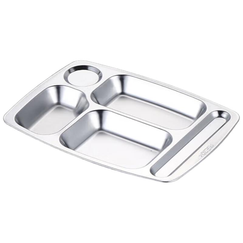HueiHuang 304 Stainless Steel 6-Compartment Canteen Tray