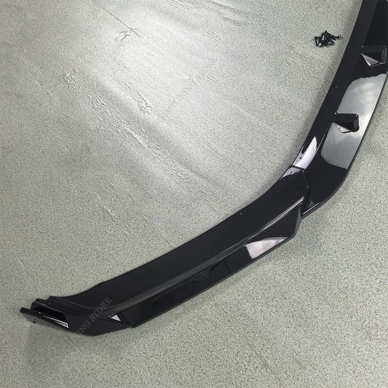 Glänzendes Schwarzes ABS Frontstoßstangenlippe Spoiler Splitter Klinge Diffusor für VW Arteon R-line 2021-2025 Facelift Bodykits Tuning