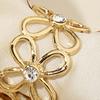 Hollow Flower Scarf Ring Stylish Rhinestone Scarf Slide Ring Elegant Silk Scarf Ring for Women Shirts Shawls Neckerchiefs