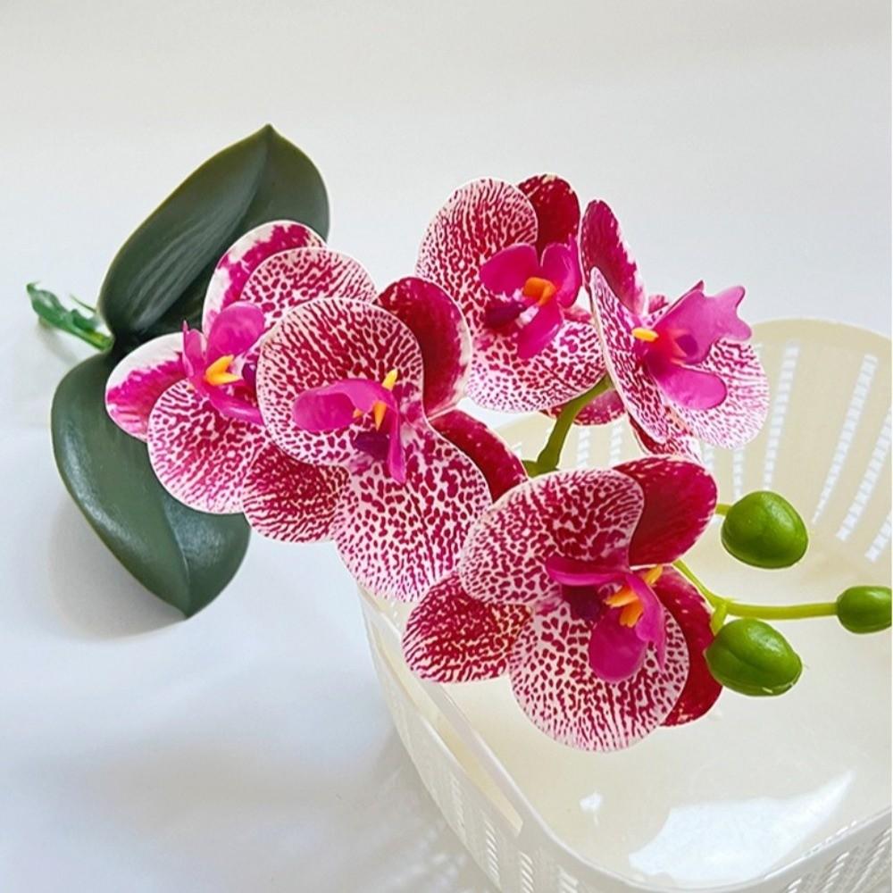 37cm Simulated Artificial Butterfly Orchid Bouquet 3D Fake Flowers Home Room Decor