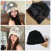 Cute Lace Beanies Hat Hollow Out Flower Knitted Hat Sweet Crochet Flower Hat  Apparel Accessories