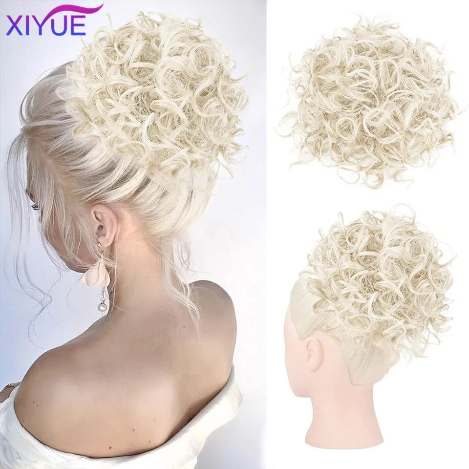 

Парик женский с шариковой головкой, маленькие рулоны в европейском и американском стиле, пряная голова девушки