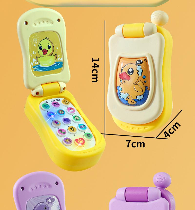 Children's Multifunctional Educational Music Phone Toy with Cartoon Lights