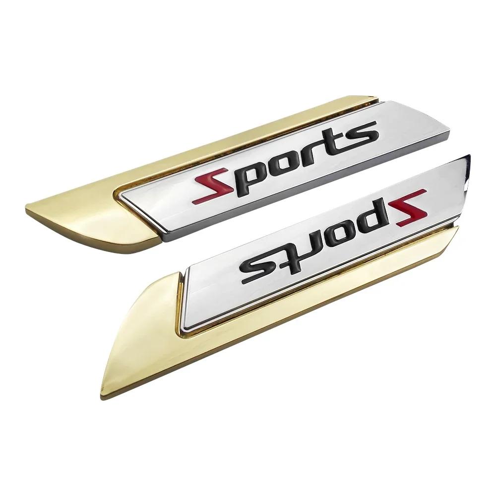 Car Fender Side Badge Sticker for Toyota Sport Logo Yaris Corolla 4Runner Avalon CHR Auto Body Emblem Exterior Accessories