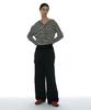 PARTIMENTO WOMEN 2Way Belted Layered Parachute Pants_Black