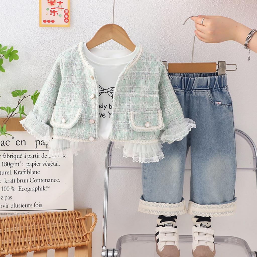 Kids Casual Long-Sleeve Set, Comfortable Daily Wear Outfits