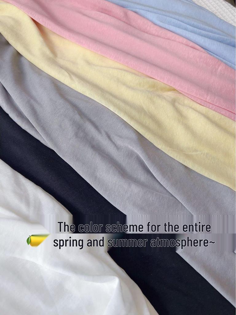 Women's Lyocell Tencel Long Sleeve Round Neck Loose Knit Sunscreen Cover-Up Top