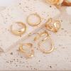 European and American Jewelry Ins Wind Irregular Curved Ring Personalized Metal Geometric Ring Ring Ring Set