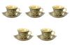 Set of 5 Spiral Arabesque Coffee Cups and Saucers X 9 X Cups and Saucers Setomonohonpo [12 6.7 Cm, 210cc]