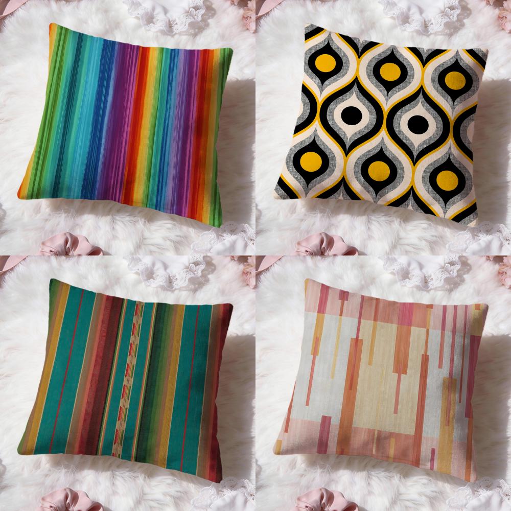 Artistic Background Patterns Cushion Cover Premium Comfort Reversible Pillow Cove Two In One Design for Any Room Car Interior