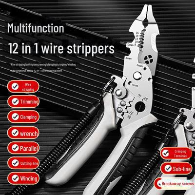 9-Inch 10-in-1 Industrial-Grade Multifunction Wire Stripper Pliers for Electricians