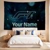 Formel 1 (41) Benutzerdefiniertes Namens-Wandteppich Wandbehang Wandteppich Wandkunst Dekor für Schlafzimmer Wohnzimmer