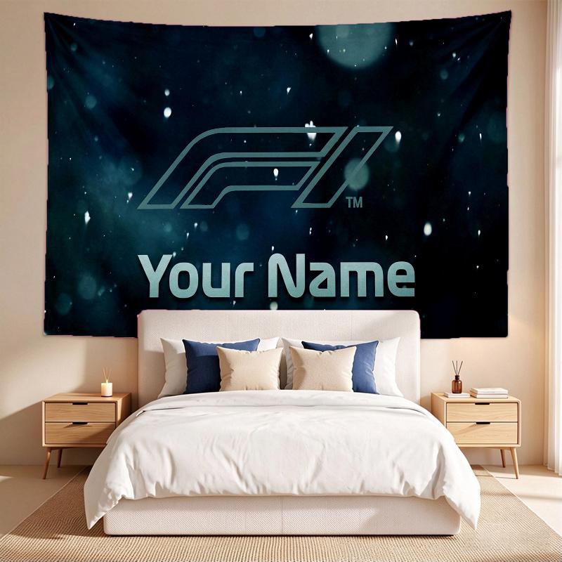 Formel 1 (41) Benutzerdefiniertes Namens-Wandteppich Wandbehang Wandteppich Wandkunst Dekor für Schlafzimmer Wohnzimmer