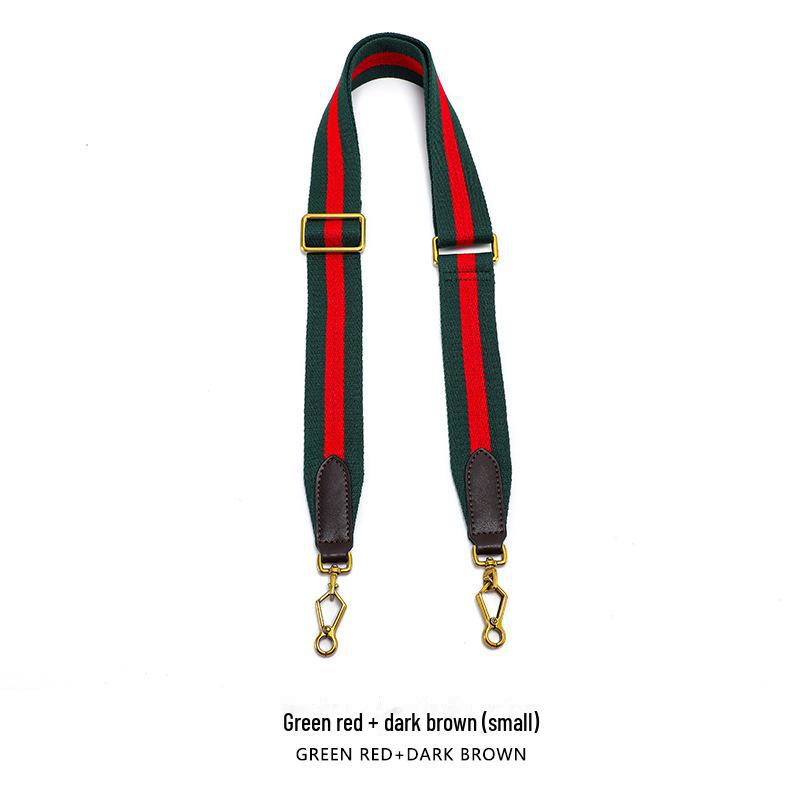 G-Chi Verstellbarer Canvas-Gurt Schultergurt, 3,8CM, Grün und Rot, F-46, Crossbody-Ersatz.
