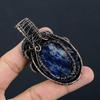 Double Tree of Life Sodalite Pendant, Gemstone 999 Copper Wire Wrapped Jewelry Pendant, Handmade Jewelry Birthstone Pendant, Gift For Him