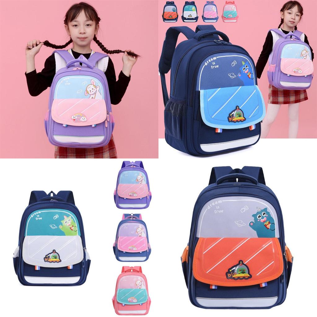 Adorable Cartoon Oxford Fabric Kids Backpack Unisex Lightweight Spine Protection