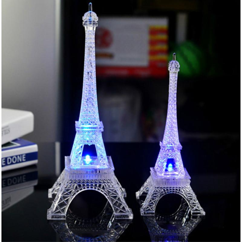 Tower Eiffel Night Light Color Changing Led Lamp For Bedroom Gifts Lighting