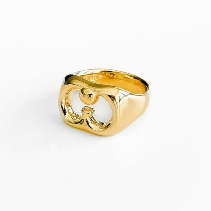 Invisible collage LID LOGO RING_GOLD