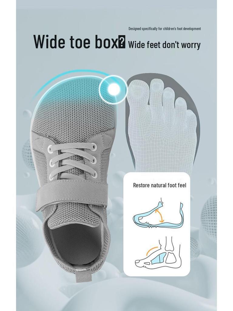 Outdoor Kids' Wide Toe Shoes: Casual, Sports, Hiking, Walking, Running, Jump Rope - Wide Fit