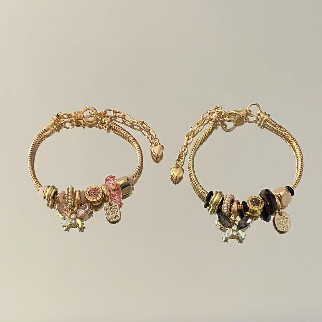 Fashion Alloy Butterfly Crystal Bracelet For Women And Men Gift Jewelry