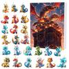 24 Days Christmas Advent Calendar Cute Acrylic Dinosaur Pendant Toy Christmas Tree Decor Backpack Car 2D Flat Pendants Gifts